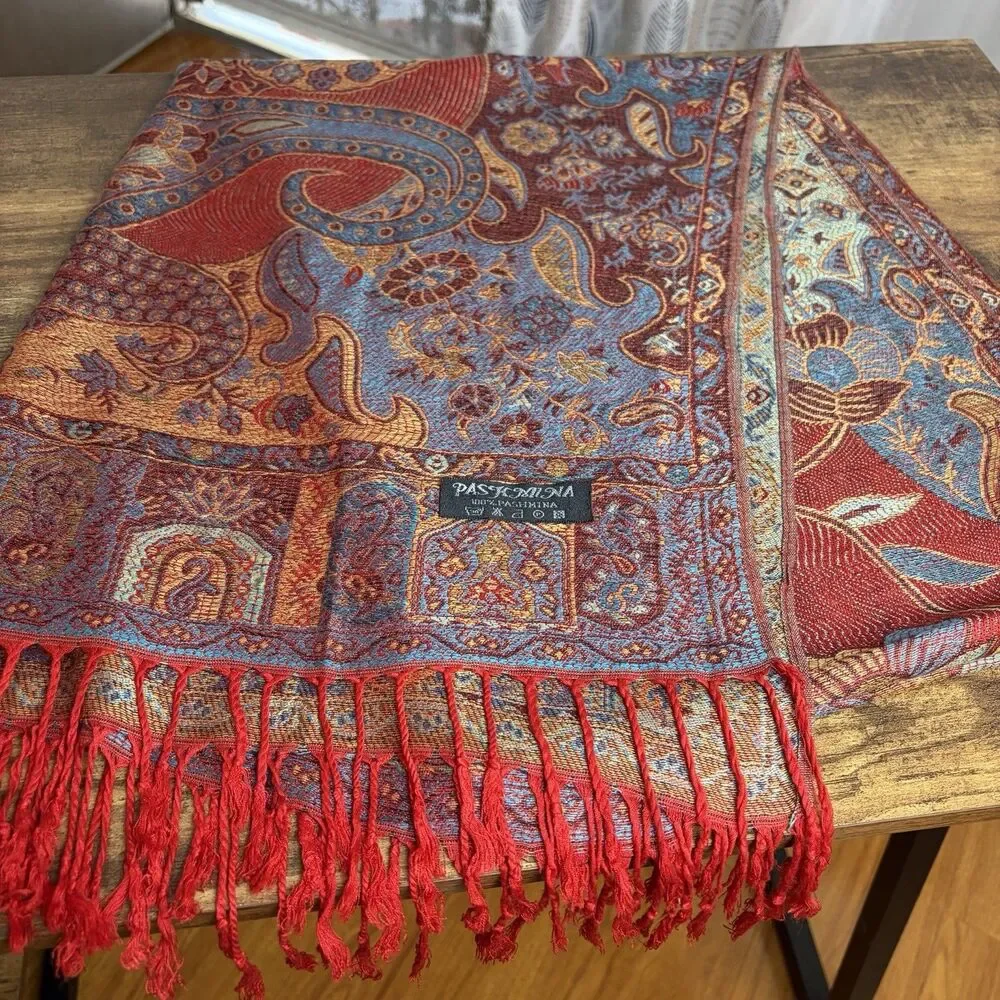 Reversible Pashmina 100% Cashmere Scarf Stole Wrap Shawl 72x27